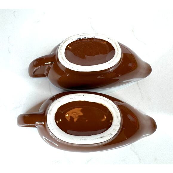 Pair MCM Hall China Individual Restaurant Sauciere/Gravy /Sauce Boats 2 Ounces - Picture 5 of 5